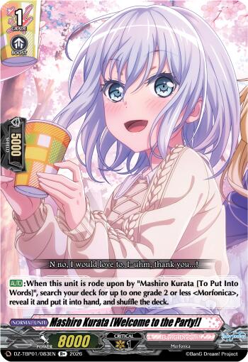Mashiro Kurata [Welcome to the Party!], DZ-TBP01: BanG Dream! Girls Band Party! DZ-TBP01/083EN
