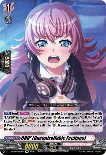 CHU2 [Uncontrollable Feelings], DZ-TBP01: BanG Dream! Girls Band Party! DZ-TBP01/086EN