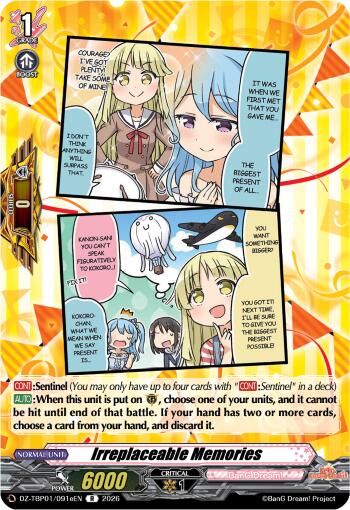 Irreplaceable Memories (E), DZ-TBP01: BanG Dream! Girls Band Party! DZ-TBP01/091eEN