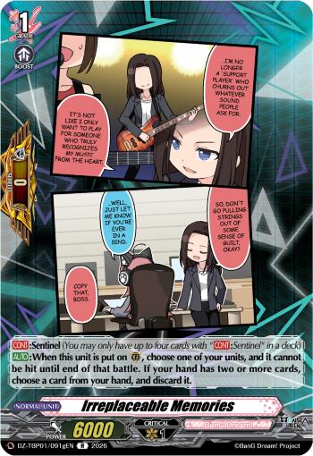 Irreplaceable Memories (G), DZ-TBP01: BanG Dream! Girls Band Party! DZ-TBP01/091gEN