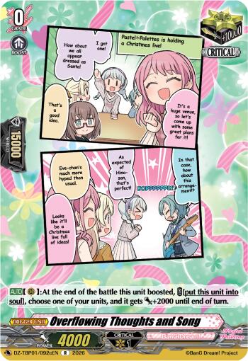 Overflowing Thoughts and Song (C), DZ-TBP01: BanG Dream! Girls Band Party! DZ-TBP01/092cEN