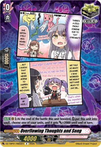 Overflowing Thoughts and Song (D), DZ-TBP01: BanG Dream! Girls Band Party! DZ-TBP01/092dEN