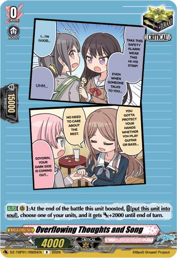 Overflowing Thoughts and Song (H), DZ-TBP01: BanG Dream! Girls Band Party! DZ-TBP01/092hEN