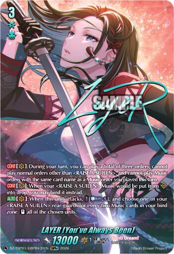 LAYER [You've Always Been] (GBPR+), DZ-TBP01: BanG Dream! Girls Band Party! DZ-TBP01/GBPR+31EN