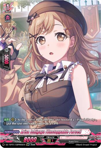 Arisa Ichigaya [Unstoppable Force!] (GBPR), DZ-TBP01: BanG Dream! Girls Band Party! DZ-TBP01/GBPR05EN