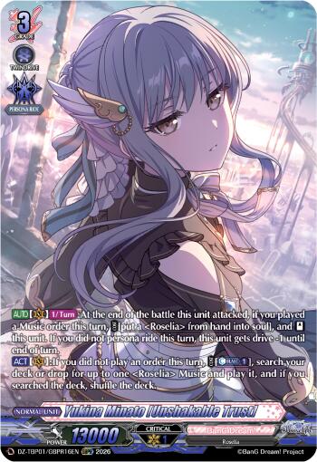 Yukina Minato [Unshakable Trust] (GBPR), DZ-TBP01: BanG Dream! Girls Band Party! DZ-TBP01/GBPR16EN