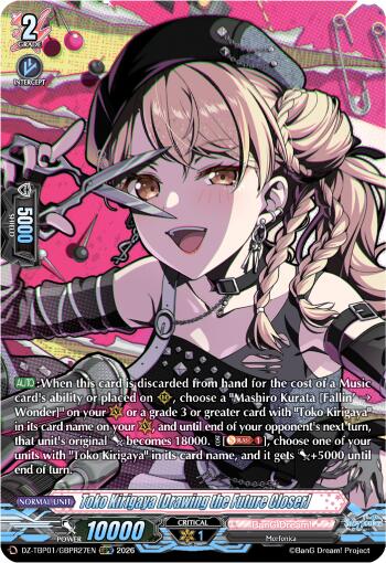 Toko Kirigaya [Drawing the Future Closer] (GBPR), DZ-TBP01: BanG Dream! Girls Band Party! DZ-TBP01/GBPR27EN