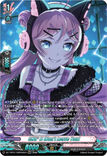 CHU2 [I Won't Leave You] (GBPR), DZ-TBP01: BanG Dream! Girls Band Party! DZ-TBP01/GBPR35EN