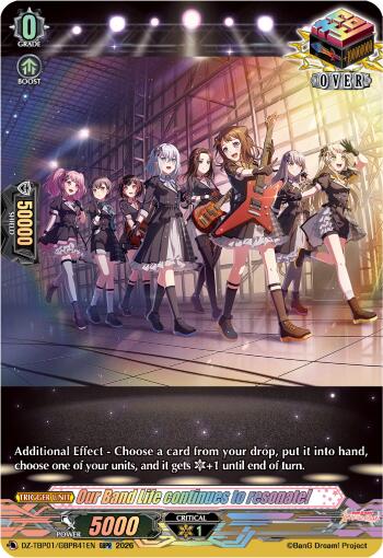 Our Band Life continues to resonate! (GBPR), DZ-TBP01: BanG Dream! Girls Band Party! DZ-TBP01/GBPR41EN