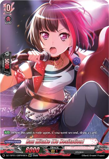 Ran Mitake [No Hesitation] (GBPR), DZ-TBP01: BanG Dream! Girls Band Party! DZ-TBP01/GBPR48EN