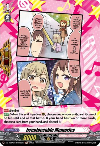 Irreplaceable Memories (A) (H), DZ-TBP01: BanG Dream! Girls Band Party! DZ-TBP01/H01aEN