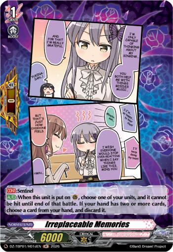 Irreplaceable Memories (D) (H), DZ-TBP01: BanG Dream! Girls Band Party! DZ-TBP01/H01dEN