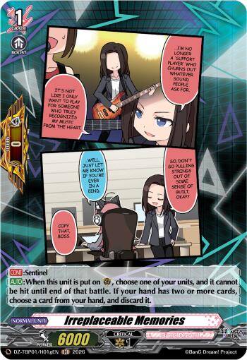 Irreplaceable Memories (G)(H), DZ-TBP01: BanG Dream! Girls Band Party! DZ-TBP01/H01gEN