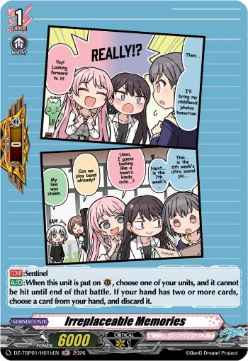 Irreplaceable Memories (H) (H), DZ-TBP01: BanG Dream! Girls Band Party! DZ-TBP01/H01hEN
