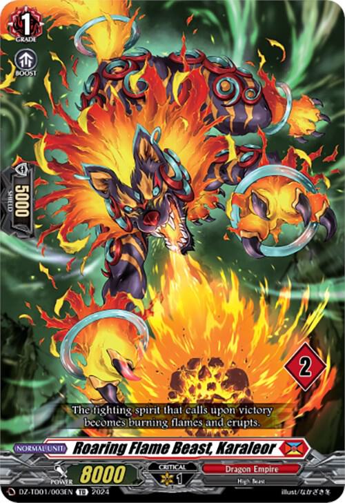 Roaring Flame Beast, Karaleor (2), DZ-TD01: Start Up Trial Deck "Dragon Empire" DZ-TD01/003EN