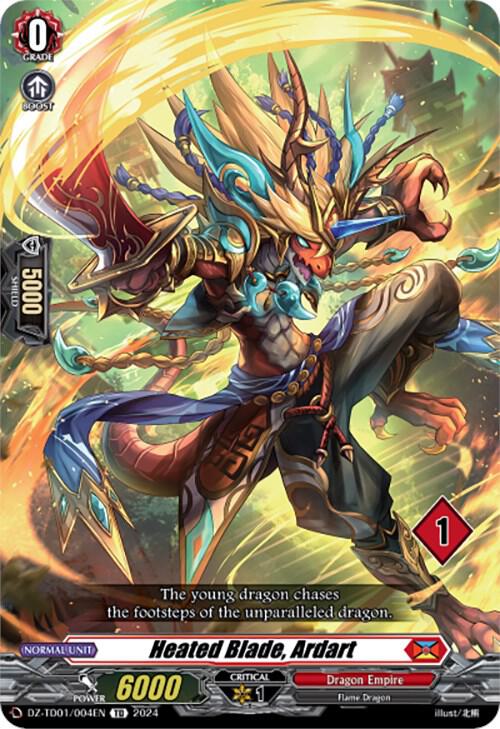 Heated Blade, Ardart (1), DZ-TD01: Start Up Trial Deck "Dragon Empire" DZ-TD01/004EN