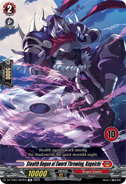 Stealth Rogue of Sword Throwing, Kageichi (10), DZ-TD01: Start Up Trial Deck "Dragon Empire" DZ-TD01/007EN