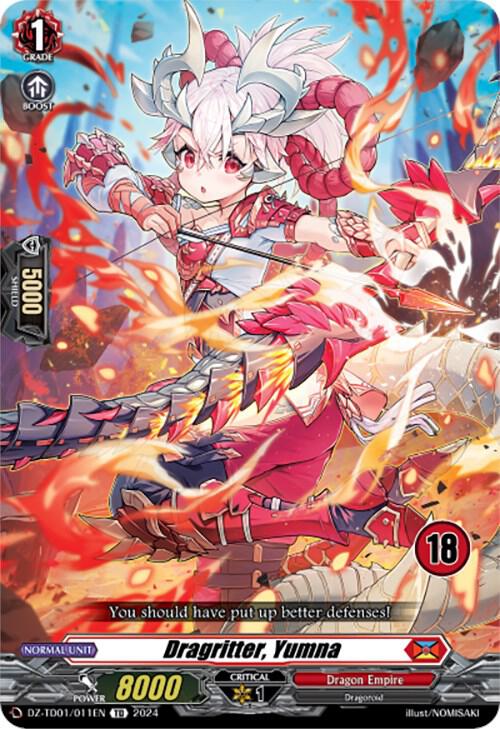 Dragritter, Yumna (18), DZ-TD01: Start Up Trial Deck "Dragon Empire" DZ-TD01/011EN