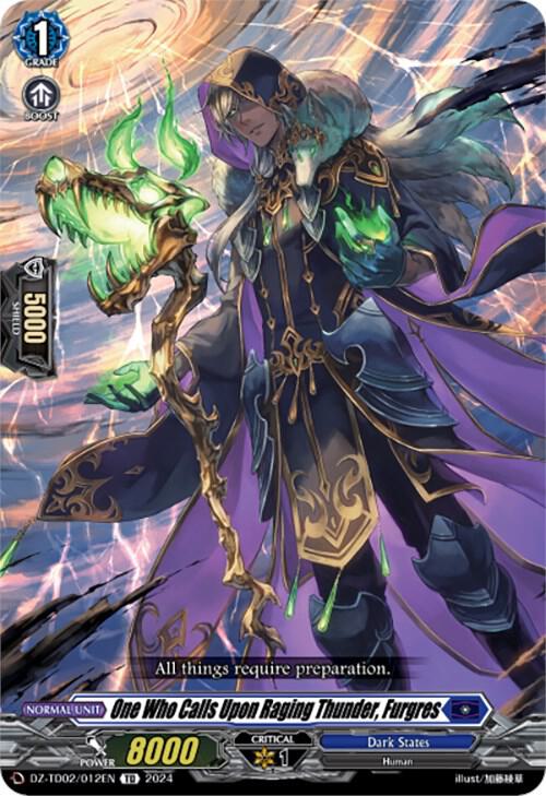 One Who Calls Upon Raging Thunder, Furgres, DZ-TD02: Start Up Trial Deck "Dark States" DZ-TD02/012EN