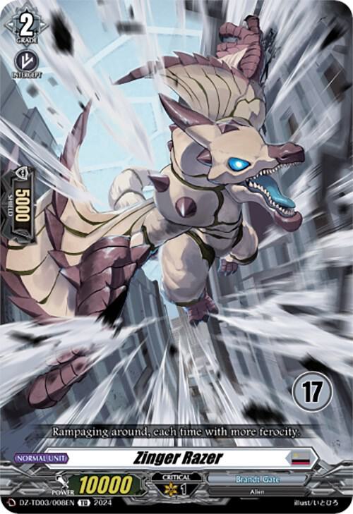 Zinger Razer (17), DZ-TD03: Start Up Trial Deck "Brandt Gate" DZ-TD03/008EN