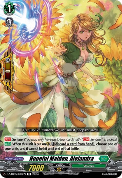 Hopeful Maiden, Alejandra, DZ-TD05: Start Up Trial Deck "Stoicheia" DZ-TD05/013EN
