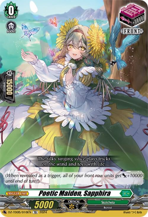 Poetic Maiden, Sapphira, DZ-TD05: Start Up Trial Deck "Stoicheia" DZ-TD05/016EN