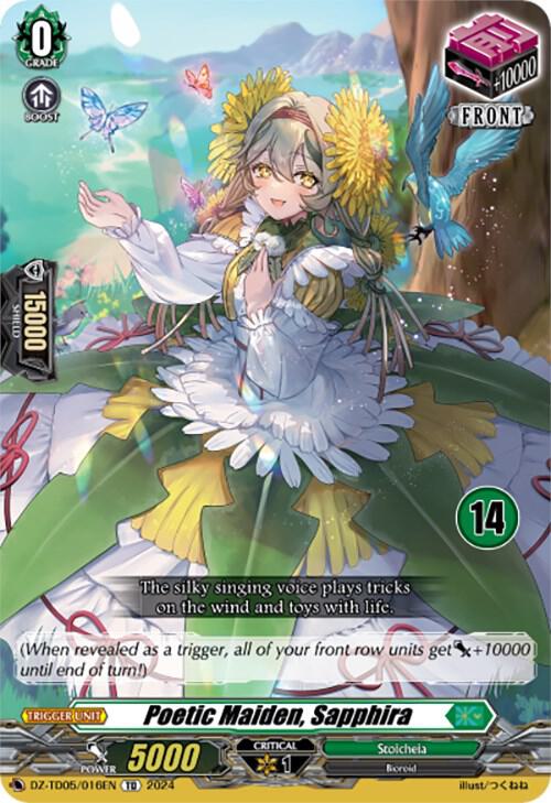 Poetic Maiden, Sapphira (14), DZ-TD05: Start Up Trial Deck "Stoicheia" DZ-TD05/016EN