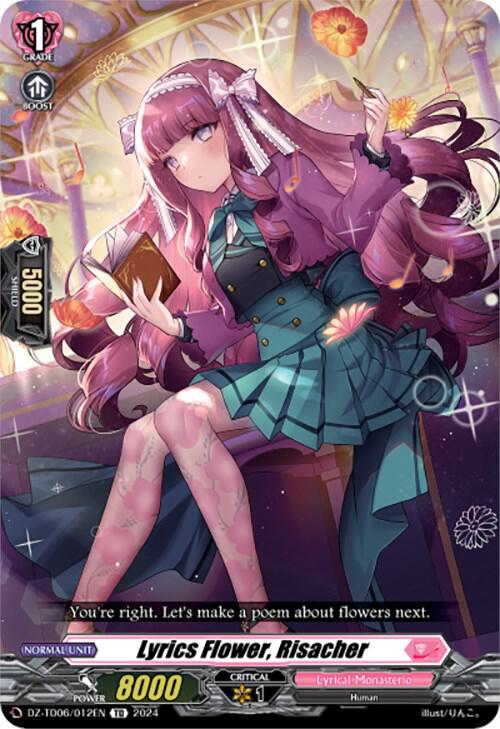 Lyrics Flower, Risacher, DZ-TD06: Start Up Trial Deck "Lyrical Monasterio" DZ-TD06/012EN