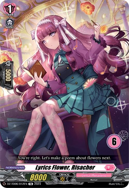 Lyrics Flower, Risacher (6), DZ-TD06: Start Up Trial Deck "Lyrical Monasterio" DZ-TD06/012EN