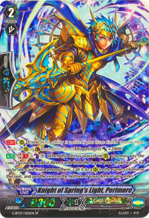 Knight of Spring's Light, Perimore (SP), G-BT07: Glorious Bravery of Radiant Sword G-BT07/S02EN