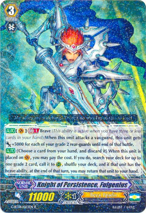 Knight of Persistence, Fulgenius, G-BT08: Absolute Judgment G-BT08/023EN