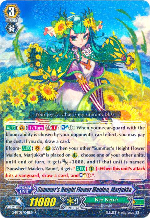 Summer's Height Flower Maiden, Marjukka, G-BT08: Absolute Judgment G-BT08/041EN