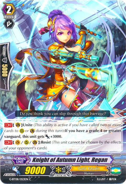 Knight of Autumn Light, Regan, G-BT08: Absolute Judgment G-BT08/053EN