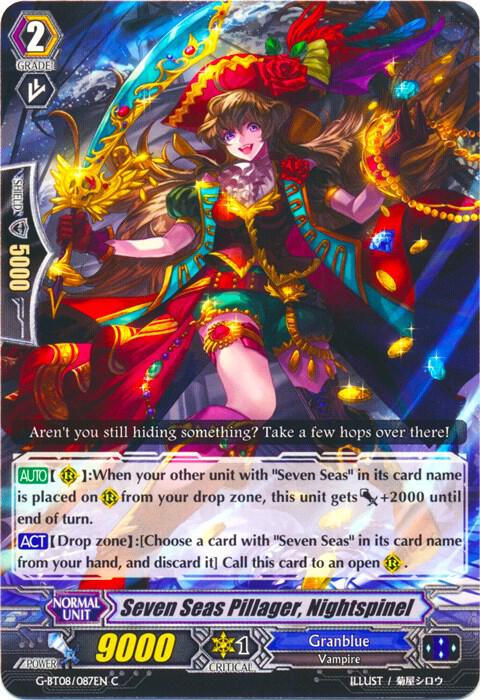 Seven Seas Pillager, Nightspinel, G-BT08: Absolute Judgment G-BT08/087EN