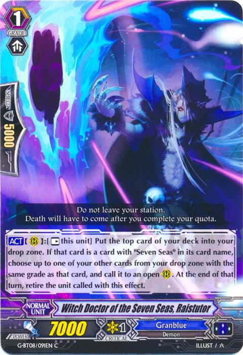 Witch Doctor of the Seven Seas, Raistutor, G-BT08: Absolute Judgment G-BT08/091EN
