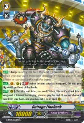 Outrage Lineback, G-BT09: Divine Dragon Caper G-BT09/077EN
