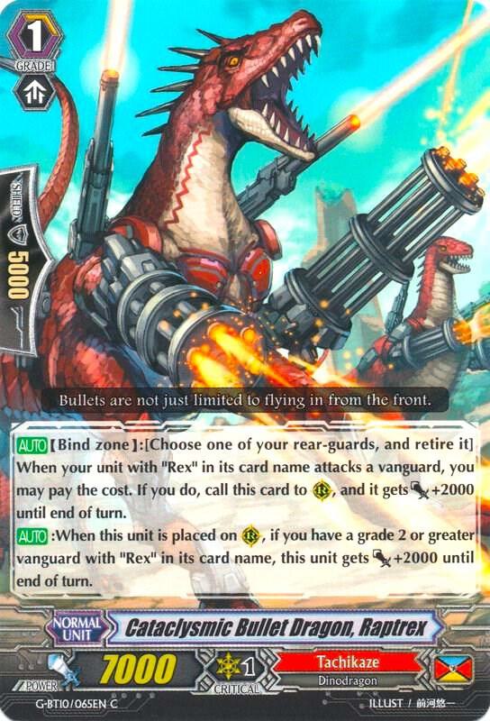 Cataclysmic Bullet Dragon, Raptrex, G-BT10: Raging Clash of the Blade Fangs G-BT10/065EN