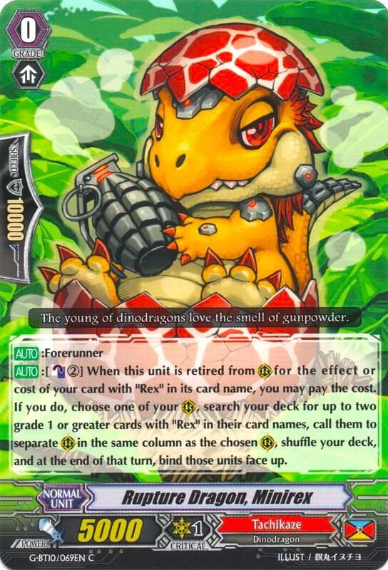 Rupture Dragon, Minirex, G-BT10: Raging Clash of the Blade Fangs G-BT10/069EN