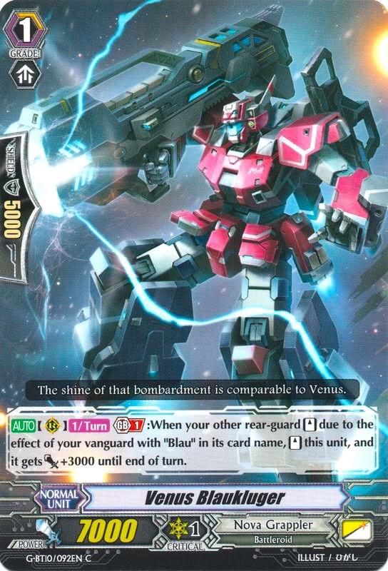 Venus Blaukluger, G-BT10: Raging Clash of the Blade Fangs G-BT10/092EN