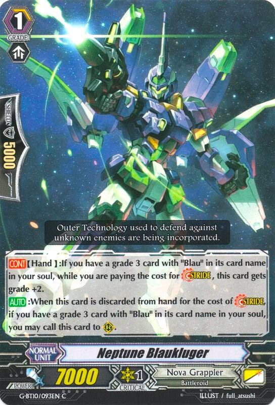 Neptune Blaukluger, G-BT10: Raging Clash of the Blade Fangs G-BT10/093EN