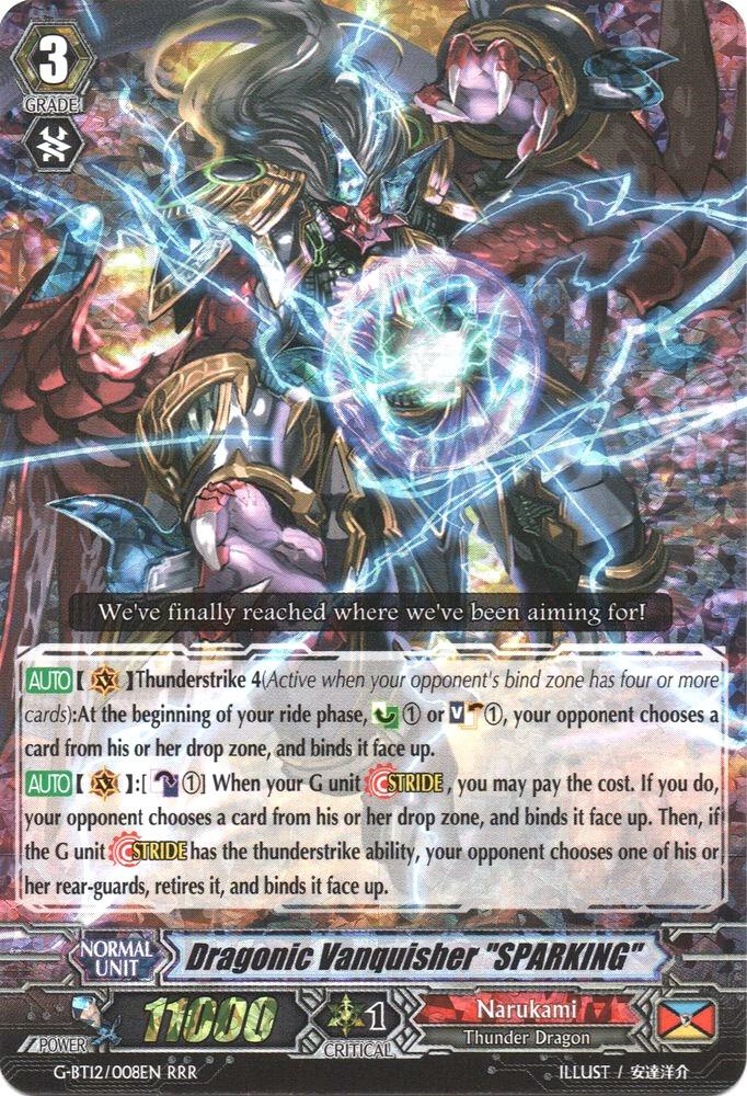 Dragonic Vanquisher "SPARKING", G-BT12: Dragon King's Awakening G-BT12/008EN