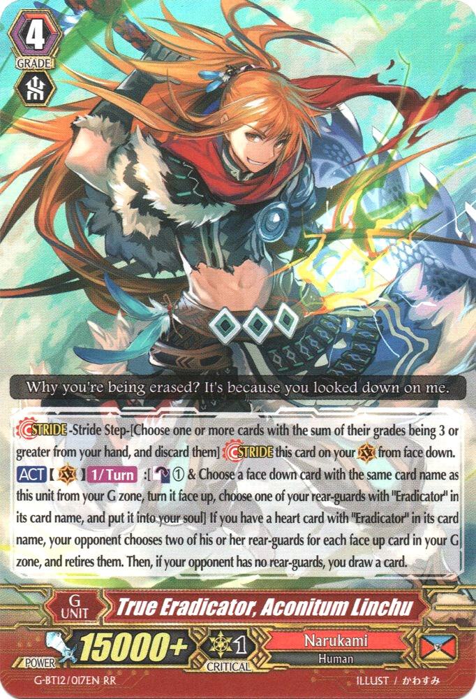 True Eradicator, Aconitum Linchu, G-BT12: Dragon King's Awakening G-BT12/017EN