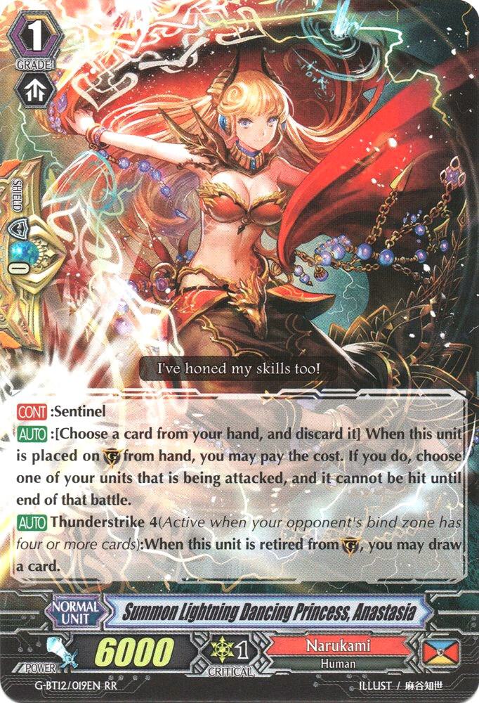 Summon Lightning Dancing Princess, Anastasia, G-BT12: Dragon King's Awakening G-BT12/019EN