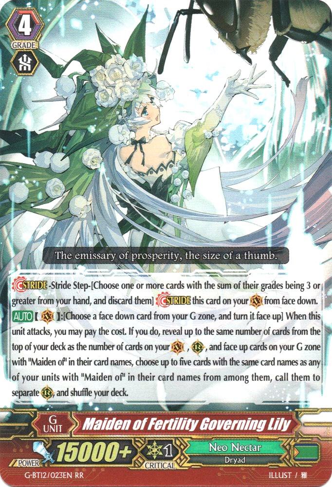 Maiden of Fertility Governing Lily, G-BT12: Dragon King's Awakening G-BT12/023EN