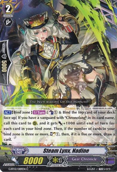 Steam Lynx, Nadine, G-BT12: Dragon King's Awakening G-BT12/089EN