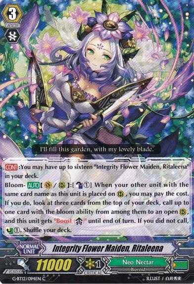 Integrity Flower Maiden, Ritaleena, G-BT12: Dragon King's Awakening G-BT12/094EN
