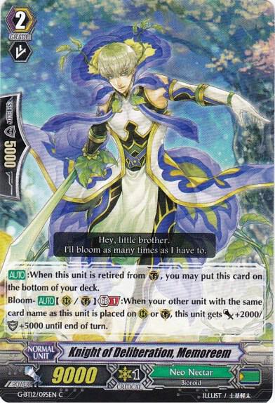 Knight of Deliberation, Memoreem, G-BT12: Dragon King's Awakening G-BT12/095EN