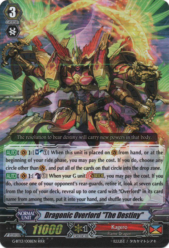Dragonic Overlord "The Destiny", G-BT13: Ultimate Stride G-BT13/008EN