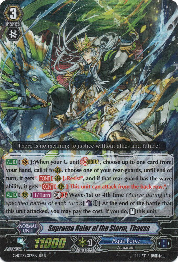 Supreme Ruler of the Storm, Thavas, G-BT13: Ultimate Stride G-BT13/012EN