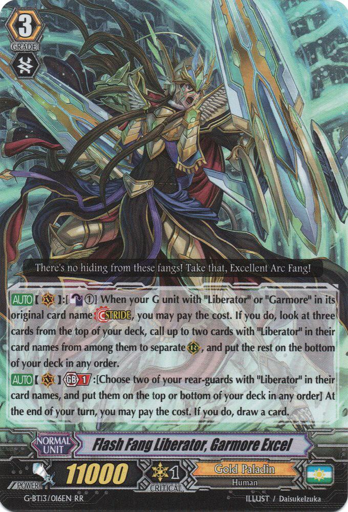 Flash Fang Liberator, Garmore Excel, G-BT13: Ultimate Stride G-BT13/016EN